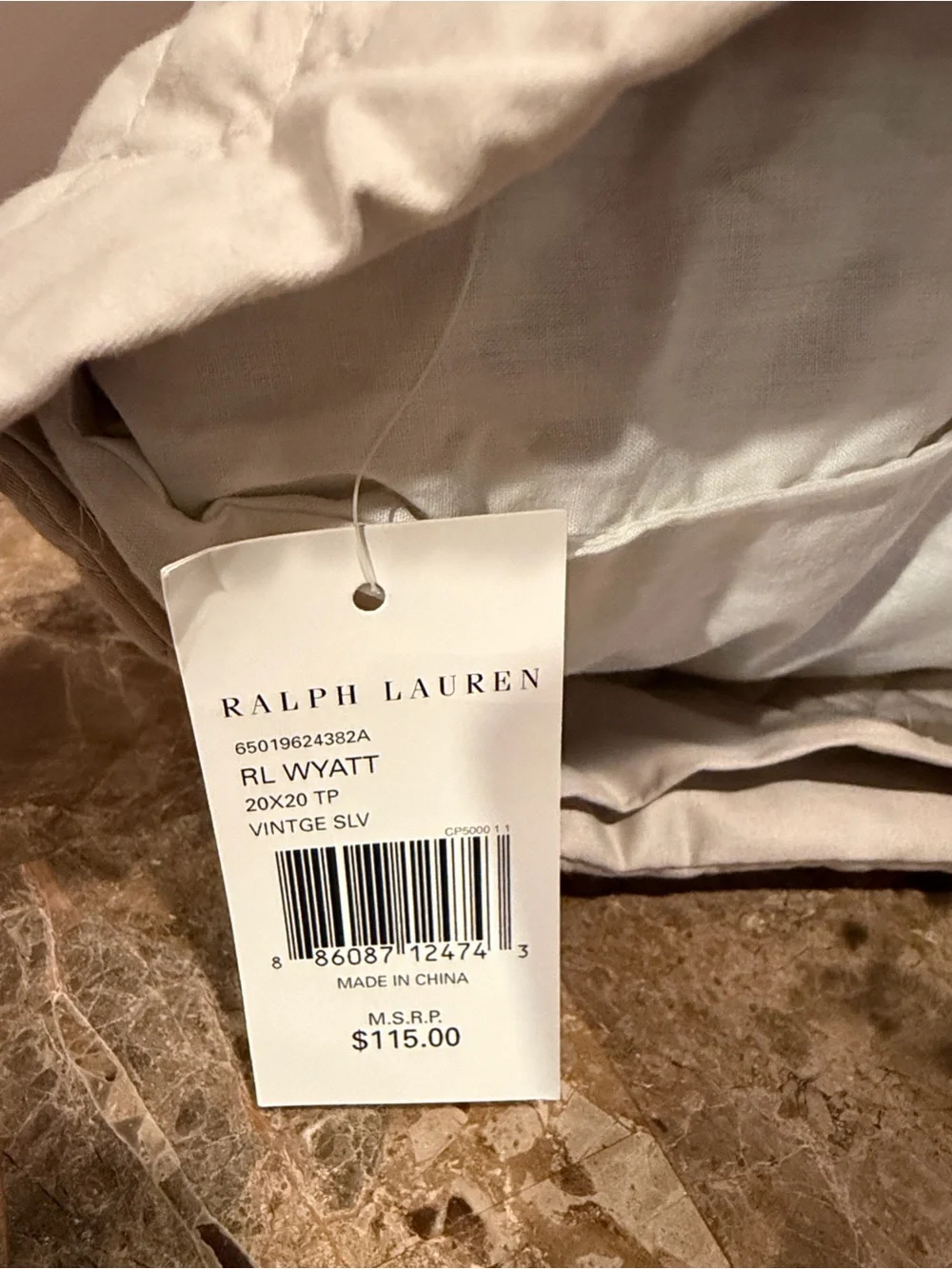 Ralph Lauren Wyatt Quilted Decorative Pillow, 20X20